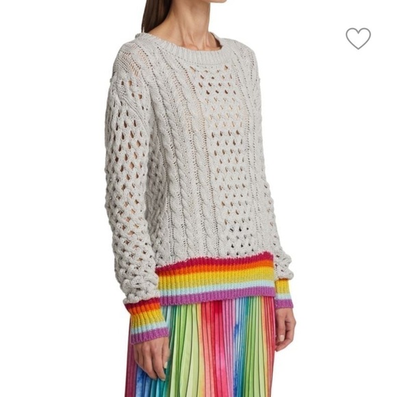 Le Superbe Silver Lining Sinbad Cotton Cashmere-Blend Sweater Size XS - Picture 3 of 12